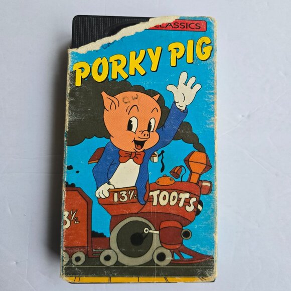 Porky Pig Cartoon Classics VHS - Porkys Railroad Notes To You Pigs In A Polka - - Picture 16 of 16
